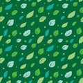 Vector Green Painted Leaves Stars Diagonal