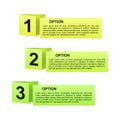 vector green paper option labels with number Royalty Free Stock Photo