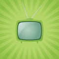 Vector green retro tv