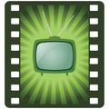 Vector green retro tv