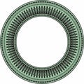 Vector green round ornament of ancient Egypt.
