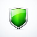 Vector green shield icon Royalty Free Stock Photo