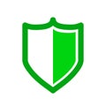 Vector green shield icon. Security vector icon. Protection icon. Royalty Free Stock Photo