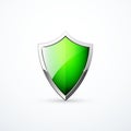 Vector green shield icon Royalty Free Stock Photo