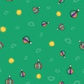 Vector Green small hot air ballon background pattern Royalty Free Stock Photo