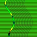 Green waves Grid abstract light background.