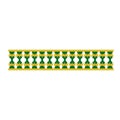 Seamless Vector Green and Yellow Gate Decoration Traditional House of Betawi Old Jakarta, Indonesia