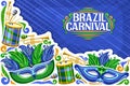 Vector greeting card for Brazil Carnival