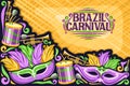 Vector greeting card for Brazil Carnival