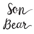 Vector Greeting Card For Gift Tag Decor. Son Bear