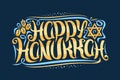 Vector greeting card for Happy Hanukkah Royalty Free Stock Photo