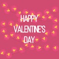 Vector Greeting Card of Happy Valentine`s Day Royalty Free Stock Photo