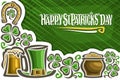 Vector greeting card for Saint Patrick`s Day Royalty Free Stock Photo