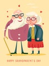 Vector greeting card to Grandparents day