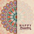 Vector greeting card to indian festival Vijayadashami. Happy Dussehra