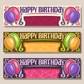 Vector greeting Cards for Happy Birthday