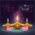 Vector greeting of Happy Diwali, festival of lights