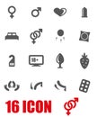 Vector grey sex icon set Royalty Free Stock Photo
