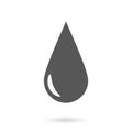 Vector Grey Water Drop Icon.