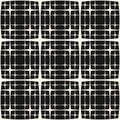 Vector grid seamless pattern. Simple black and white geometric lattice texture, square mesh pattern Royalty Free Stock Photo