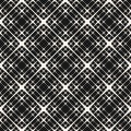Vector grid seamless pattern. Simple black and white abstract geometric texture Royalty Free Stock Photo