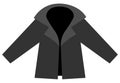 Vector groom jacket icon. Cute just married boy black suit piece Royalty Free Stock Photo