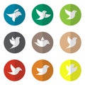 Vector group of bird in the circle Royalty Free Stock Photo