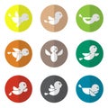 Vector group of bird in the circle Royalty Free Stock Photo