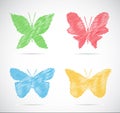 Vector group of butterfly Royalty Free Stock Photo