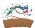 Vector Grunge Baseball Banner