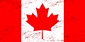 Vector grunge Canada flag background Royalty Free Stock Photo