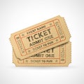 Vector Grunge Cinema tickets Royalty Free Stock Photo
