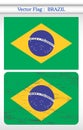 Vector grunge flag of Brazil background Royalty Free Stock Photo