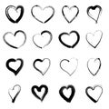 Vector Grunge Heart Collection