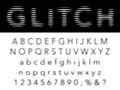 Glitch line font