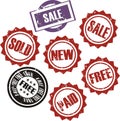 Vector grunge stamp set Royalty Free Stock Photo