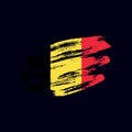 Vector grunge textured Belgian flag Royalty Free Stock Photo