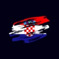 Vector grunge textured Croatian flag Royalty Free Stock Photo