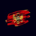 Vector grunge textured Montenegrin flag
