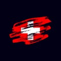 Vector grunge textured Swiss flag