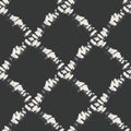 Vector grunge wicker weave seamless pattern background. Painterly brush stroke effect criss cross backdrop. Woven