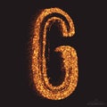 Vector Grungy Font 001. Letter G