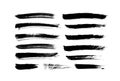 Vector grungy paint brush strokes collection. Royalty Free Stock Photo