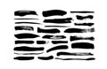 Vector grungy paint brush strokes collection. Royalty Free Stock Photo