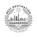 Vector Guangzhou City Badge, Linear Style