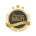 Vector Guaranteed Premium Quality Gold Sign, Round Label Royalty Free Stock Photo