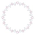 Vector guilloche elements good for diploma, and document background. Circular lace linear rosette. Round openwork frame border