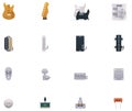 Vector guitar parts icon set Royalty Free Stock Photo