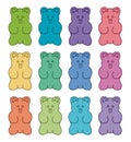 Vector gummy bear candies