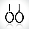 Vector gymnastic rings icon concept